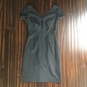 Banana Republic V-Back Pin Stripe Sheath Dress